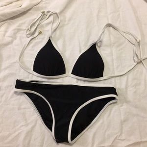 Black and white bathing suit